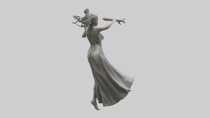 Dancer MidTurn statue model VR / AR / low-poly