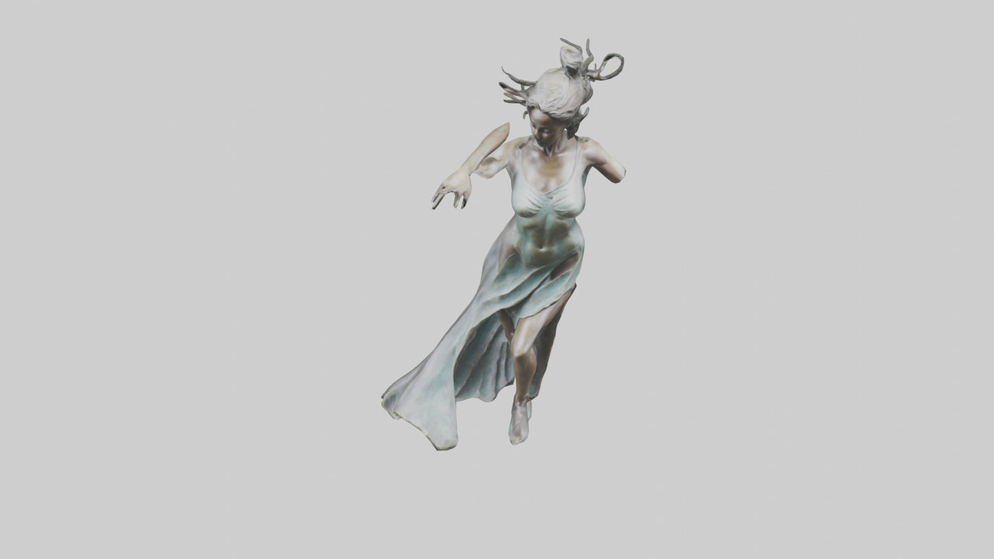 Dancer MidTurn statue model VR / AR / low-poly