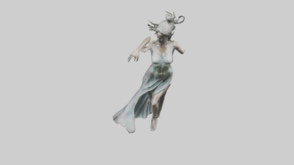 Dancer MidTurn statue model VR / AR / low-poly