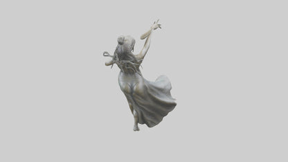 Dancer MidTurn statue model VR / AR / low-poly