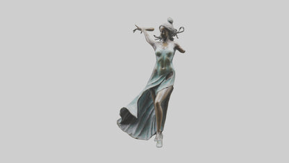 Dancer MidTurn statue model VR / AR / low-poly
