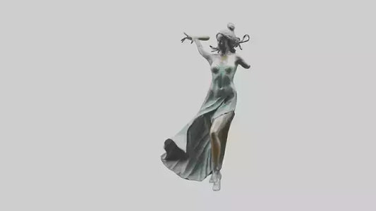 Dancer MidTurn statue model VR / AR / low-poly