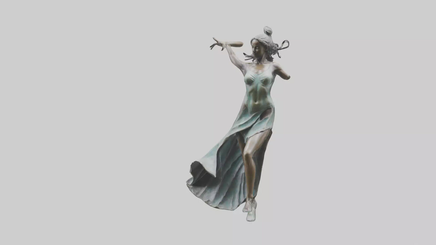 Dancer MidTurn statue model VR / AR / low-poly