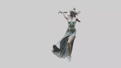 Dancer MidTurn statue model VR / AR / low-poly