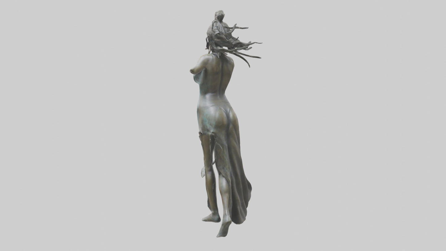 Dancer MidTurn statue model VR / AR / low-poly