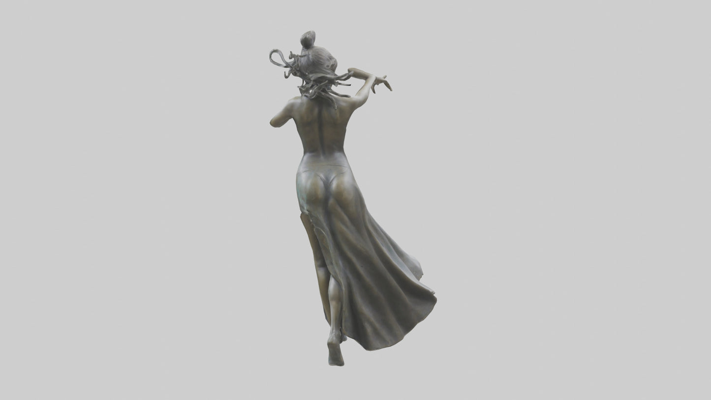 Dancer MidTurn statue model VR / AR / low-poly