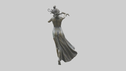 Dancer MidTurn statue model VR / AR / low-poly