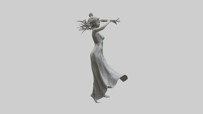 Dancer MidTurn statue model VR / AR / low-poly