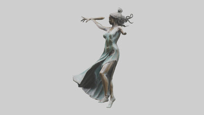 Dancer MidTurn statue model VR / AR / low-poly