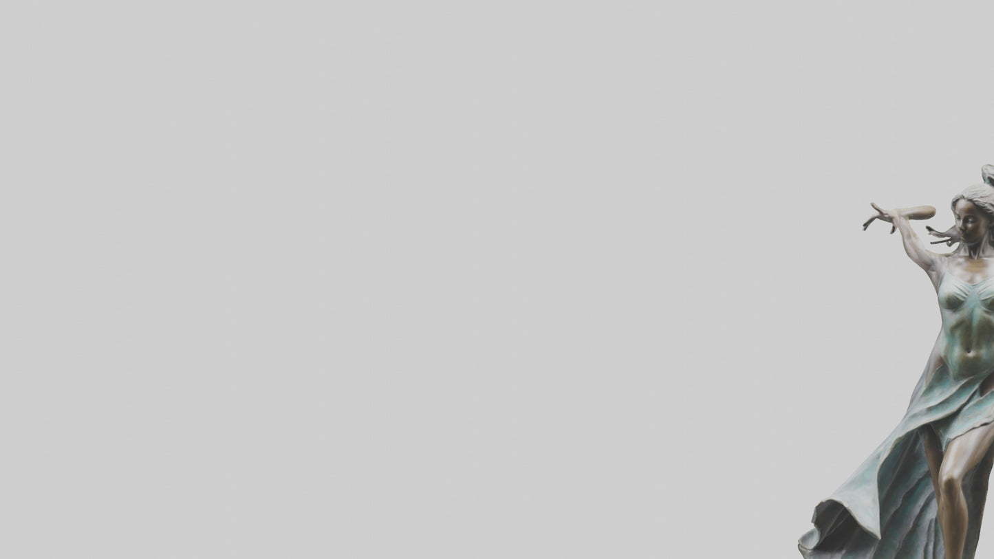 Dancer MidTurn statue model VR / AR / low-poly