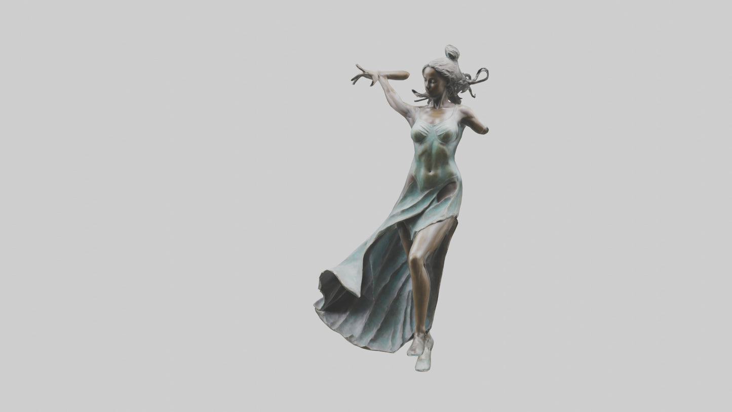 Dancer MidTurn statue model VR / AR / low-poly
