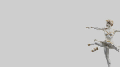 3D model Dancer Performing Grand Jete statue model VR / AR / low-poly