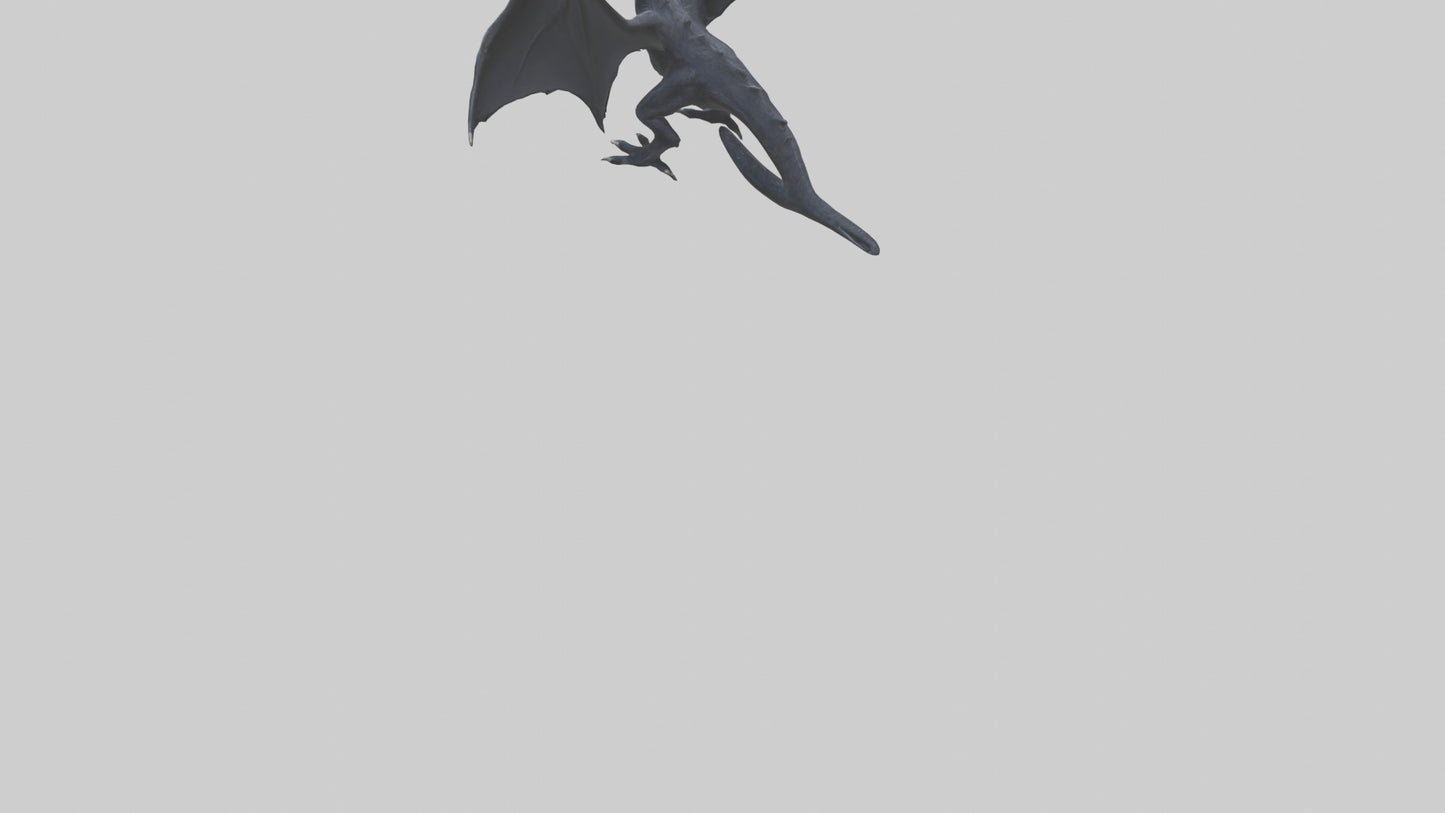 Dark Dragon model VR / AR / low-poly
