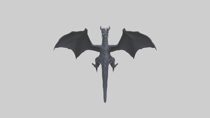 Dark Dragon model VR / AR / low-poly