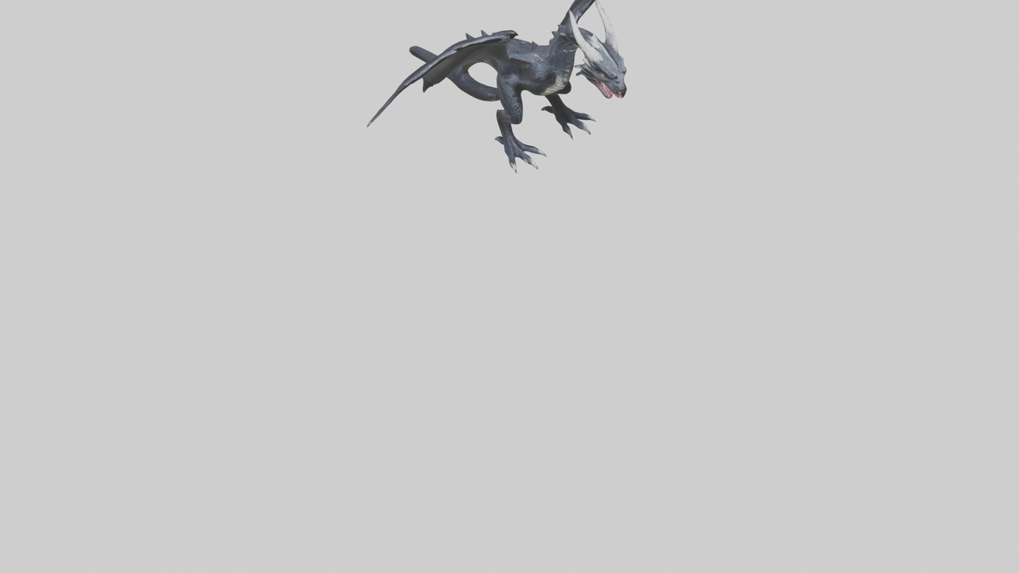 Dark Dragon model VR / AR / low-poly