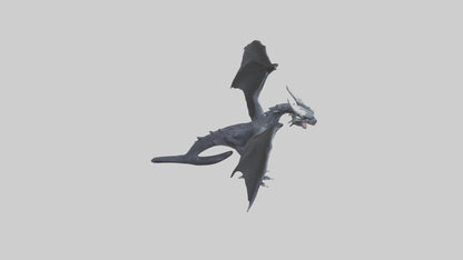 Dark Dragon model VR / AR / low-poly