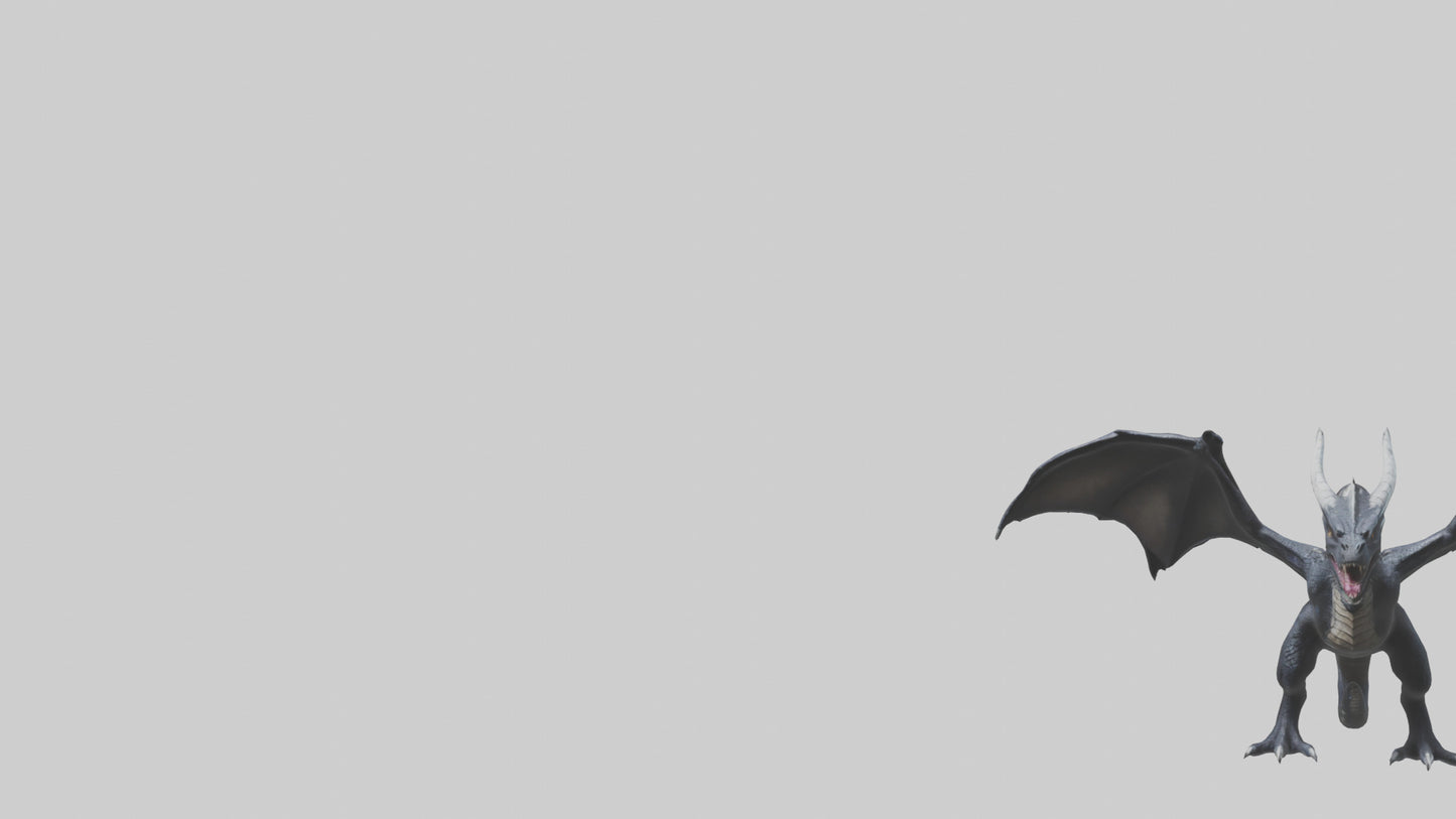 Dark Dragon model VR / AR / low-poly