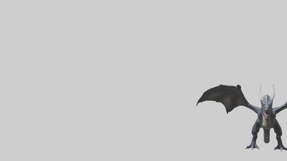 Dark Dragon model VR / AR / low-poly