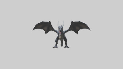 Dark Dragon model VR / AR / low-poly