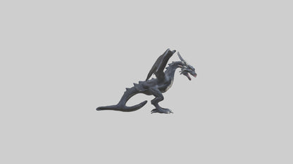 Dark Dragon model VR / AR / low-poly