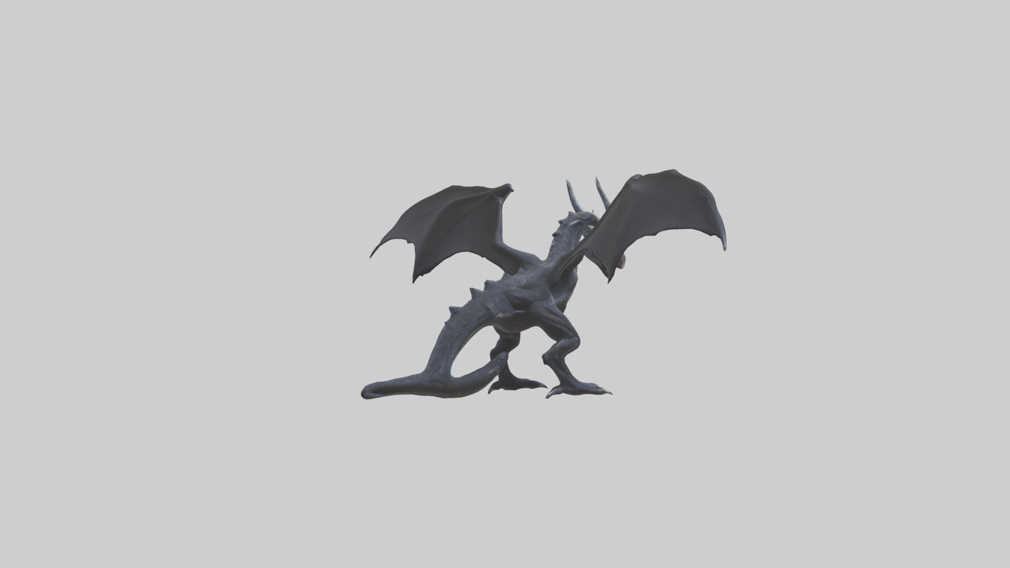 Dark Dragon model VR / AR / low-poly