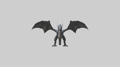 Dark Dragon model VR / AR / low-poly