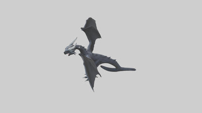 Dark Dragon model VR / AR / low-poly