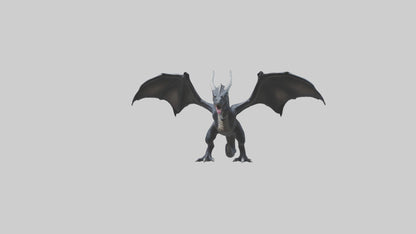Dark Dragon model VR / AR / low-poly