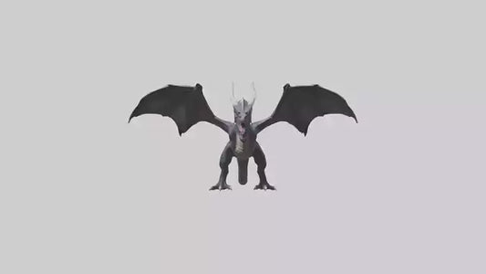 Dark Dragon model VR / AR / low-poly