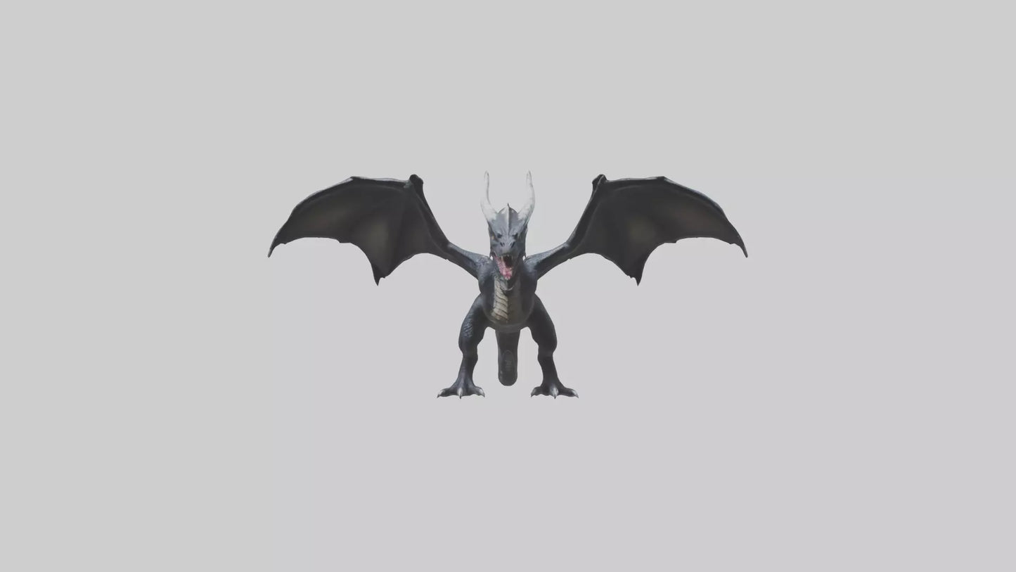 Dark Dragon model VR / AR / low-poly