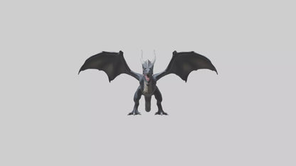 Dark Dragon model VR / AR / low-poly