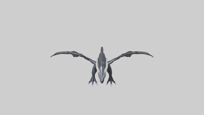 Dark Dragon model VR / AR / low-poly