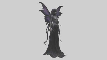 Dark fairy model VR / AR / low-poly