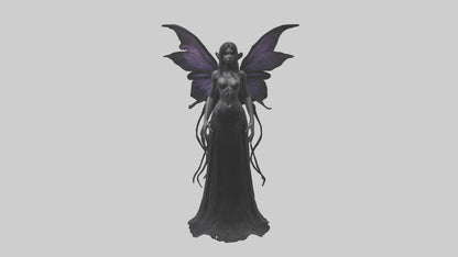 Dark fairy model VR / AR / low-poly