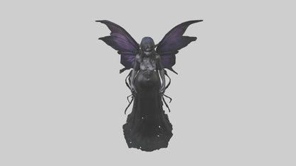 Dark fairy model VR / AR / low-poly