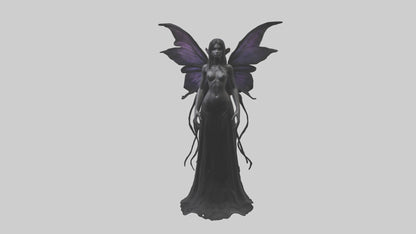 Dark fairy model VR / AR / low-poly