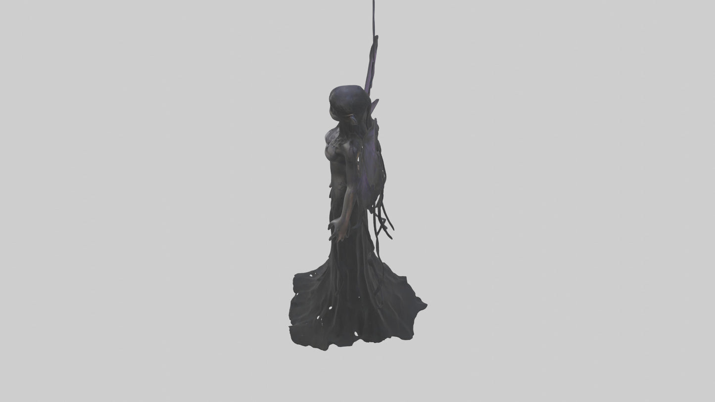 Dark fairy model VR / AR / low-poly