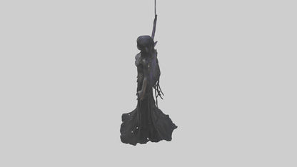 Dark fairy model VR / AR / low-poly