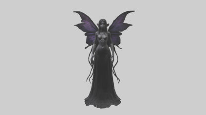 Dark fairy model VR / AR / low-poly