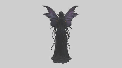 Dark fairy model VR / AR / low-poly