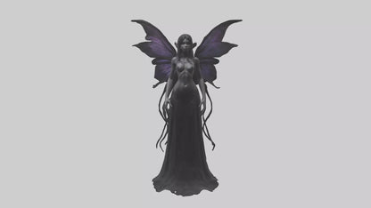 Dark fairy model VR / AR / low-poly