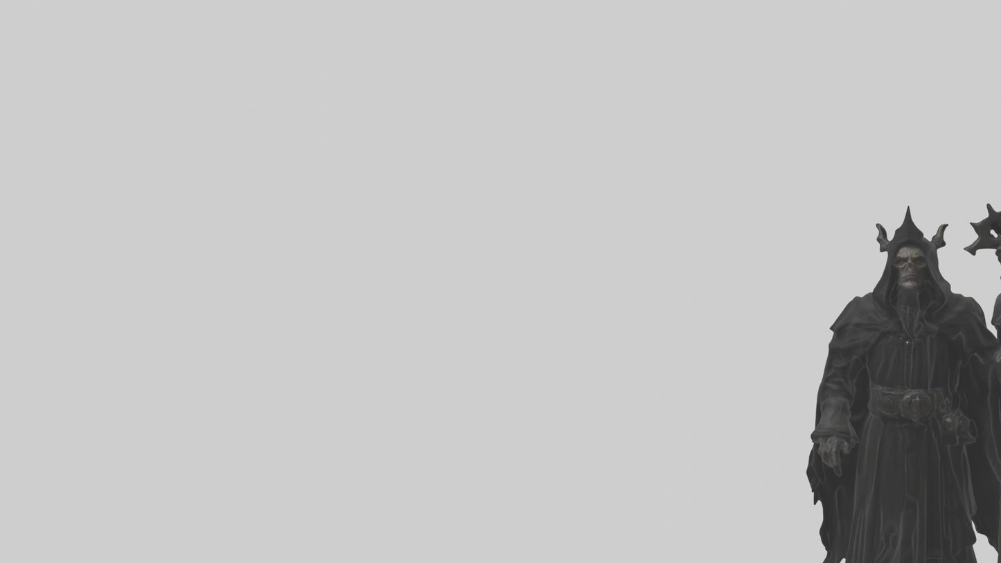 3D model Dark priest model VR / AR / low-poly