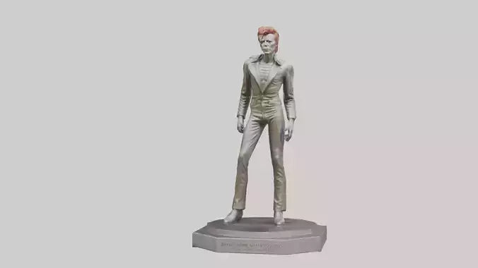 David Bowie statue model VR / AR / low-poly