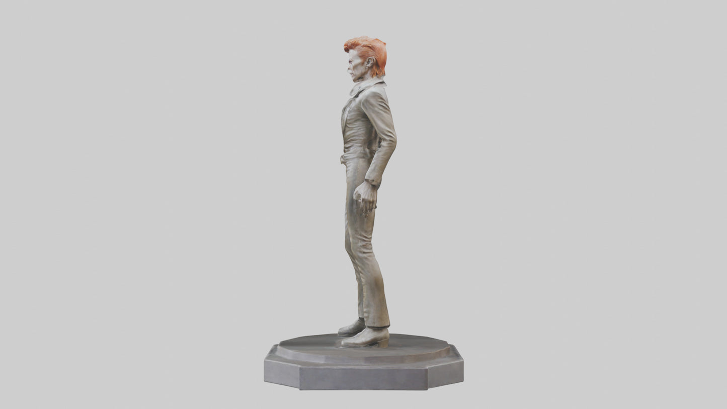 David Bowie statue model VR / AR / low-poly