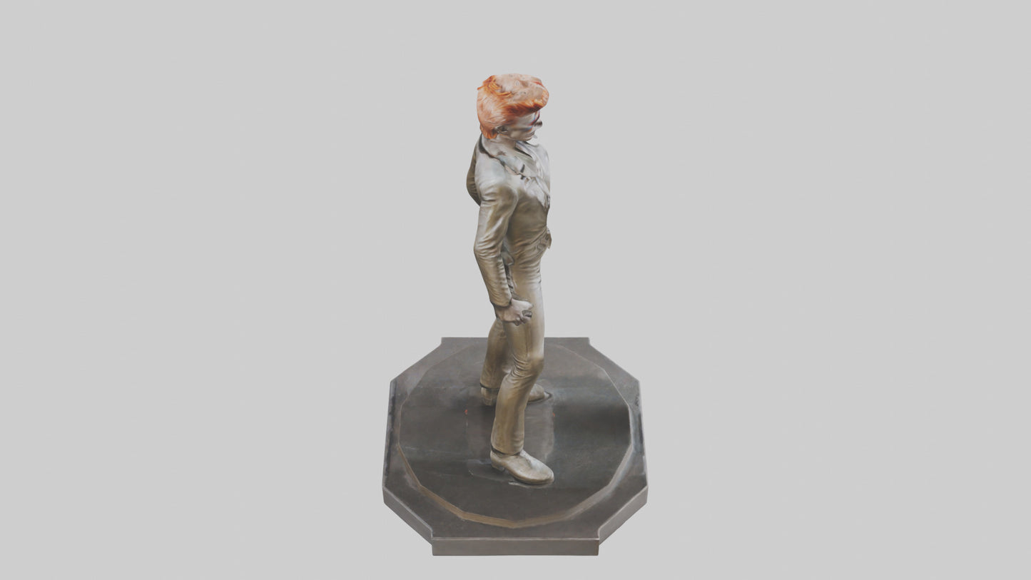 David Bowie statue model VR / AR / low-poly