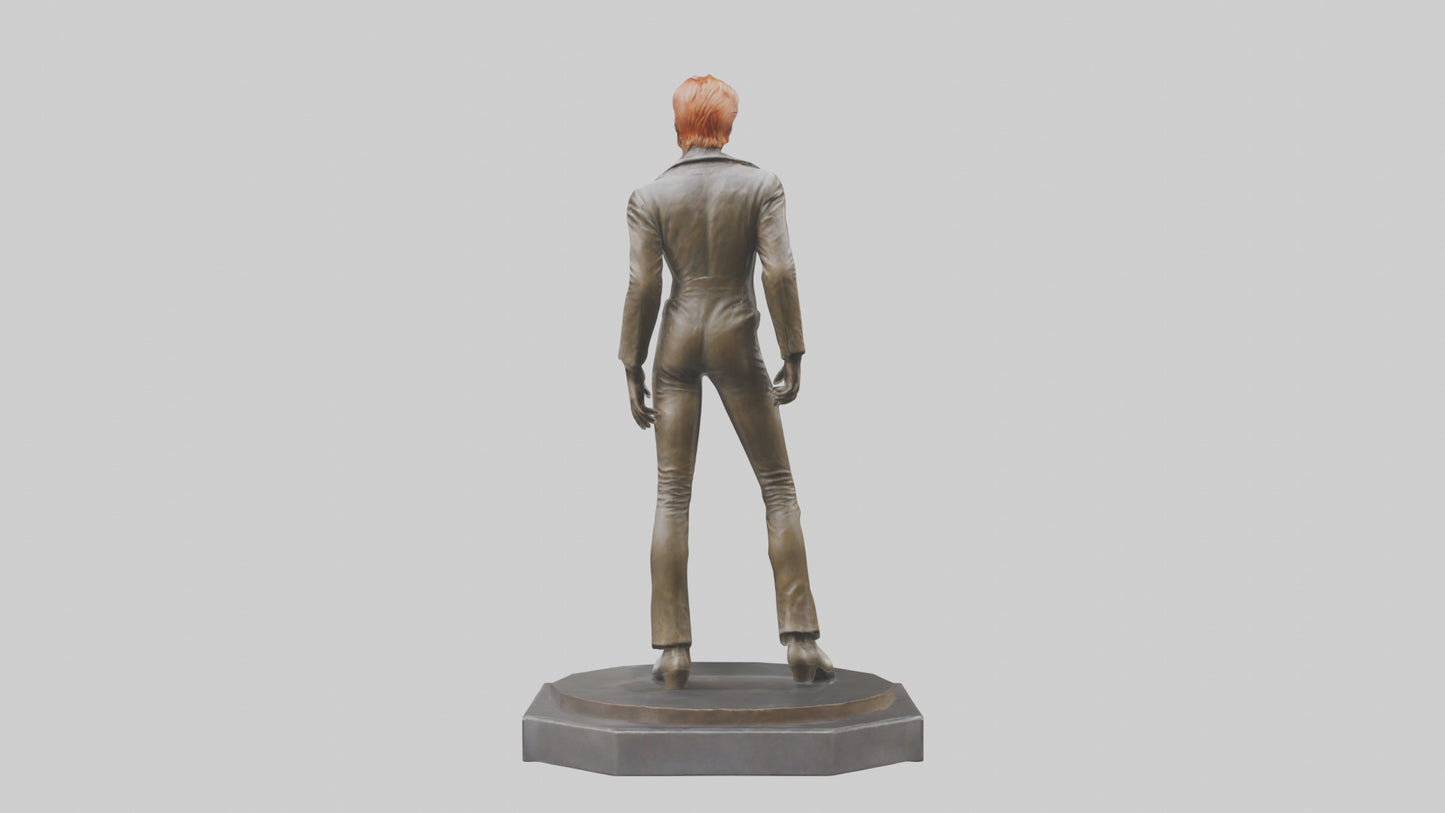 David Bowie statue model VR / AR / low-poly