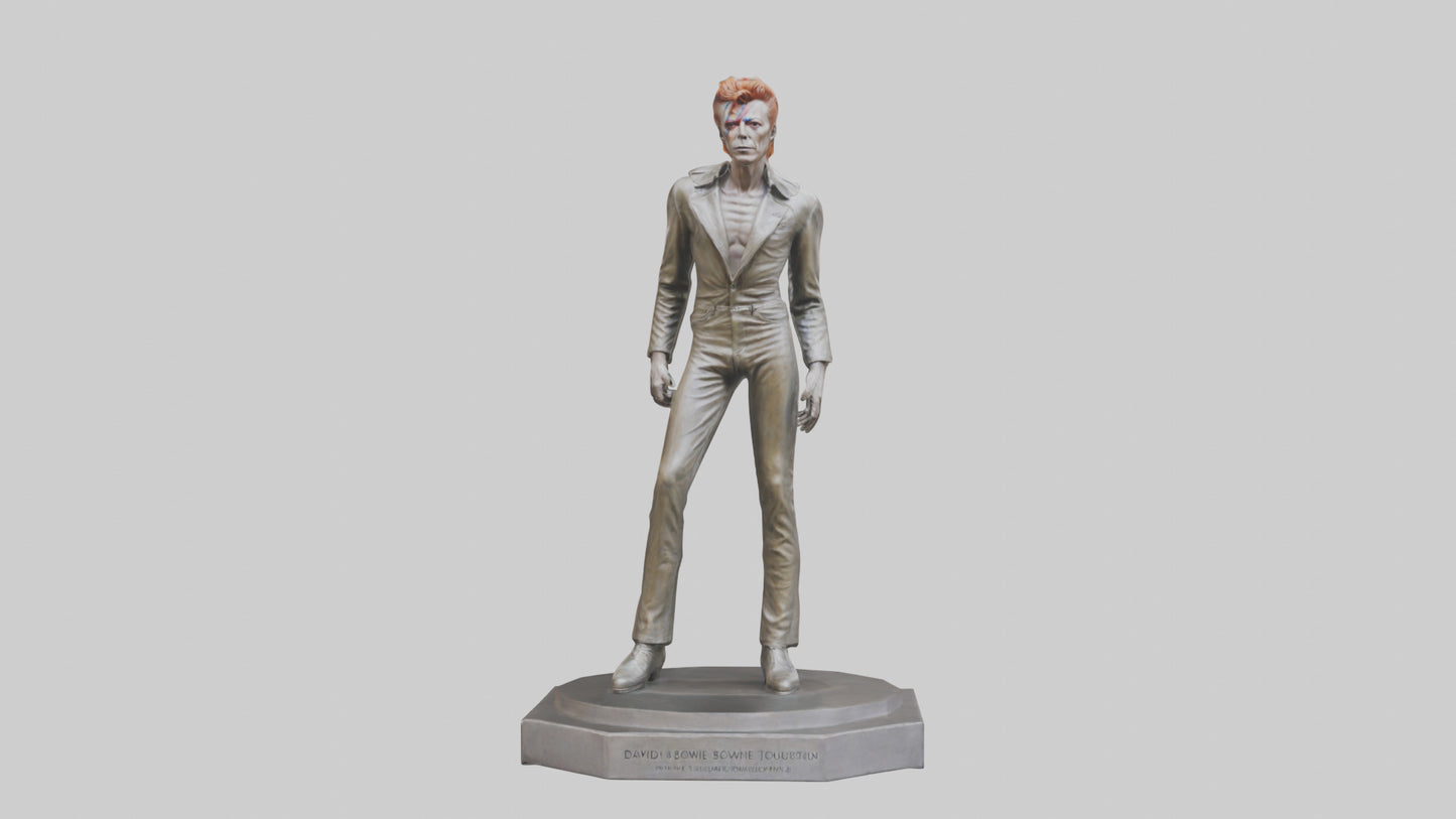 David Bowie statue model VR / AR / low-poly