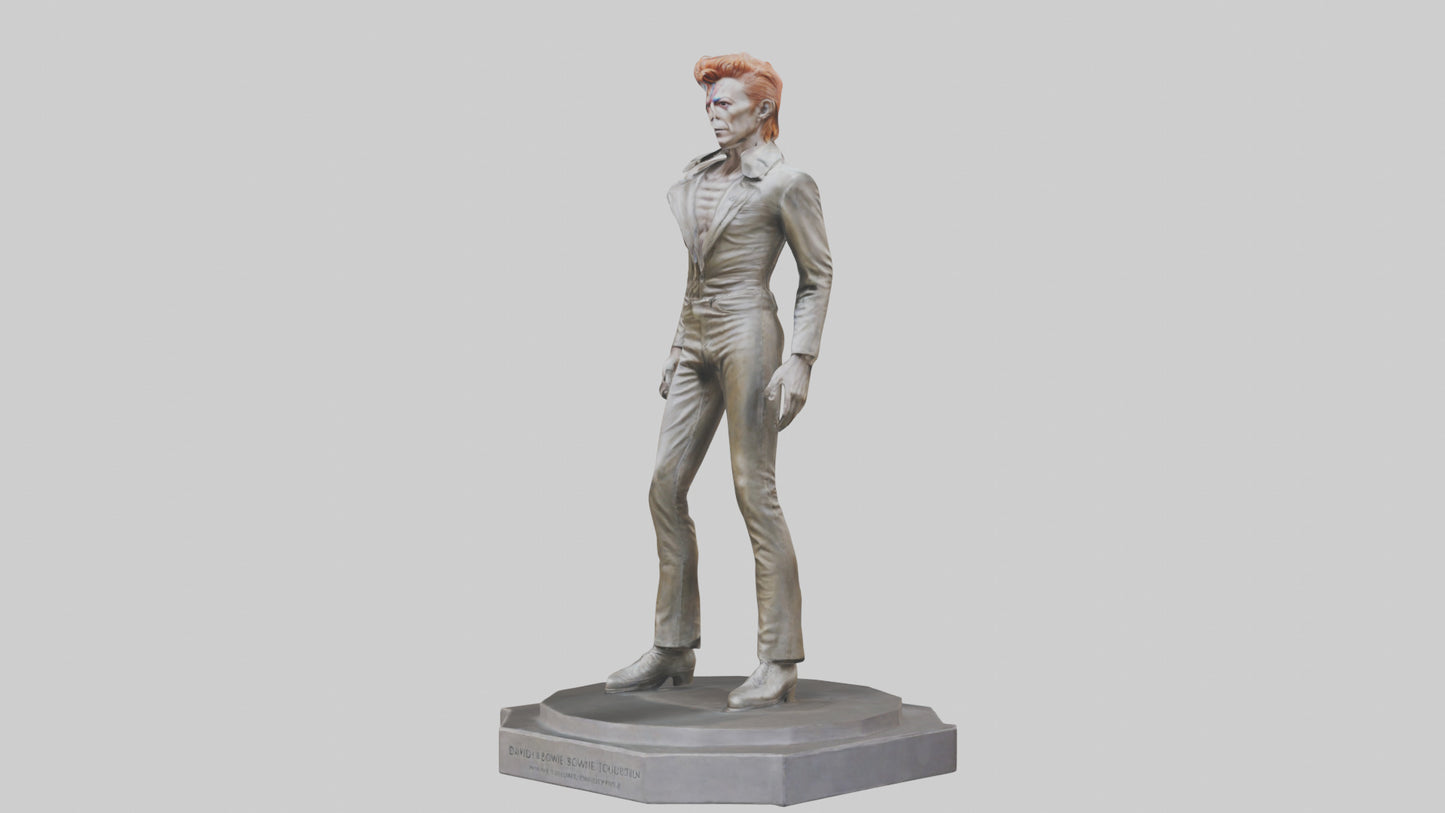 David Bowie statue model VR / AR / low-poly