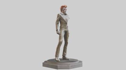 David Bowie statue model VR / AR / low-poly