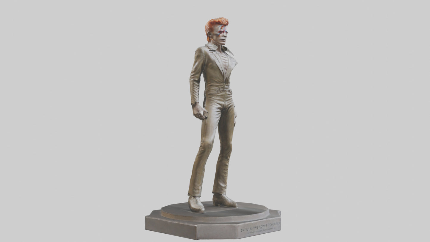 David Bowie statue model VR / AR / low-poly